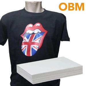 Aplicação de DTF e OBM CAMISETA malha 100% Poliéster , malha Algodão , DRY fit , Poliamida     Caso sua estampa frente/costa caiba em uma folha A4 ou A3 escolha a opção Tamanho estampa: folha ...