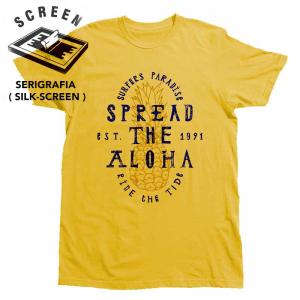 Camiseta Algodão em Silk 100% Algodão 30.1 malha penteada   Serigrafia  